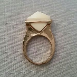 Unique Ring with Milky White Stone